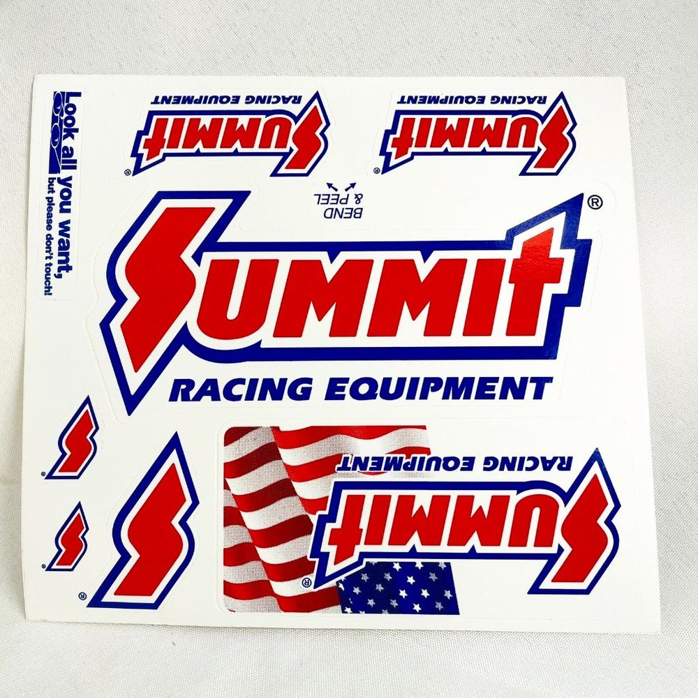 SUMMIT RACING EQUIPMENT Auto Car 8 Sticker Sheet Look Don’t Touch